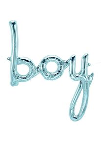 Ballon aluminium garçon bleu glacier 69cm