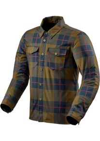 Revit Bison 2 H2O, shirt/textile jacket waterproof , color: Brown/Blue/Red , size: M