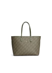 Tommy Hilfiger , Tragetasche »TH MONOPLAY LEATHER TOTE«, Damen Schultertasche mit bedrucktem TH-Monogramm , oliv