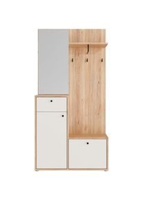 FORTE , Kompaktgarderobe , Mauvella Eiche / Sand , Mauvella Eiche