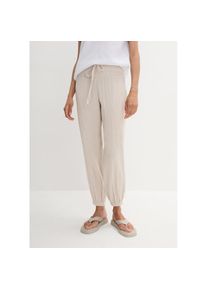 bonprix, Damen, Haremshose &raquo;Musselin Hose mit Smockbund&laquo; Musselin Hose mit Smockbund, steingrau, N-Gr, 48 -N-Gr, steingrau, Haremshose aus Baumwolle