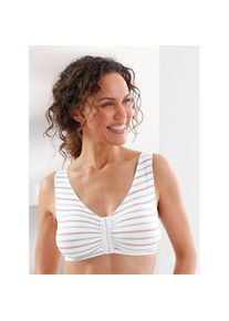 wäschepur wäschepur , Bustier , weiß-mauve-mint-gestreift