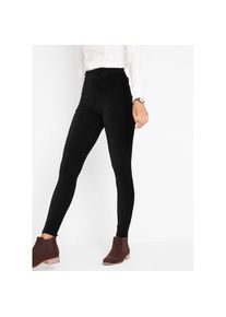 bonprix, Damen, Leggings &raquo;Feincord-Leggings mit breitem Komfortbund&laquo; Feincord-Leggings mit breitem Komfortbund, schwarz, N-Gr, 52/54 (XXL) -N-Gr, 