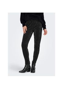 Only , Damen , Jogger Pants »ONLPOPTRASH-ALYA LIFE GLIT PANT PNT« , Black Detail:SILVER LUREX , Länge 32 , M (38) -Länge 32 , M (38) , Joggpants...