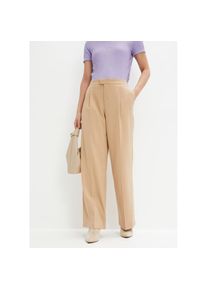 bonprix, Damen, Bundfaltenhose &raquo;Bundfaltenhose&laquo; Bundfaltenhose, latte macchiato, N-Gr, 36 -N-Gr, latte macchiato, Bundfaltenhose mit lockerer Passform