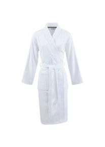 Carl Ross, Damen, Unisex-Bademantel &raquo;41110&laquo; 1 Stk. Midil&auml;nge, white/platin, white/platin, Supersofte pflegeleichte Frottierqualit&auml;t