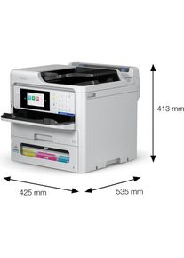 Epson WorkForce Pro EM-C800RDWF (Tintentank, Farbe), Drucker, Weiss, Schwarz