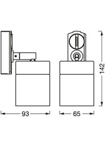 LEDVANCE, Wandleuchte + Deckenleuchte, Tracklight Spot Cylinder (GU10)