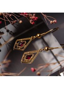 Holzkern Earrings Women Gold and Amethyst