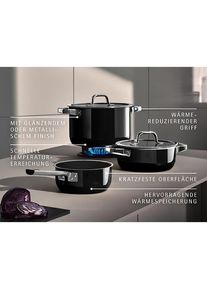 WMF Fusiontec Mineral Pro, Kochtopf mit Deckel, 24 cm, Black, Pfanne + Kochtopf, Schwarz
