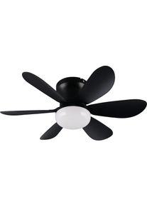 REALITY, Wandleuchte + Deckenleuchte, LED-Deckenleuchte mit Ventilator Lund R67462132, 20W, 2700... 6500K, 850lm, CCT, IP20, schwarz