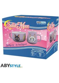 ABYSTYLE GB eye Sailor Moon Luna and Artemis Breakfast Set, Purple, BS0010, Tasse, Mehrfarbig, Violett