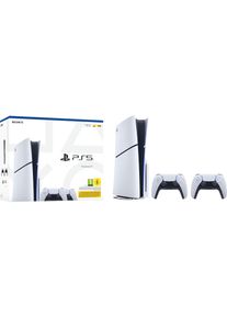 Sony PS5 Konsole SLIM E-Chassis + 2. DS5, Spielkonsole, Schwarz