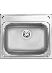 NO NAME, Spülbecken, Spüle aus Stahl mit 1 Becken (Unterbauspüle, 59 cm)