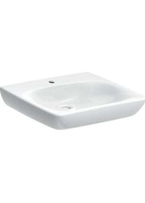 Geberit, Waschbecken, Renova Nr. 1 Comfort Waschtisch, unterfahrbar, 550x550mm, mit Hahnloch, ohne Überlauf, weis (550 mm, 550 mm)