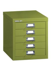 Bisley, Aktenschrank, MultiDrawer L125 Schubladenschrank gr&uuml;n mit 5 Schubladen 27,9 x 38,0 x 32,5 cm (27.90 x 38 x 32.50 cm)