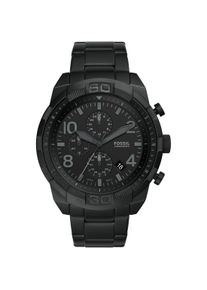 Fossil, Armbanduhr, Bronson, Schwarz, (Chronograph, 50 mm)