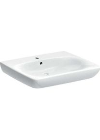 Geberit, Waschbecken, Renova Nr. 1 Comfort, Waschtisch, unterfahrbar,650x550mm, mit Hahnloch, mit &Uuml;berlauf, weiss (550 mm, 650 mm)