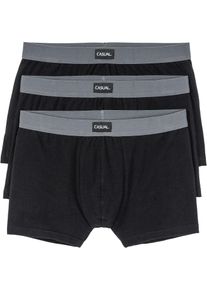 Boxer aderenti con cotone (pacco da 3), Nero, Taglia 8 (XXL), bonprix