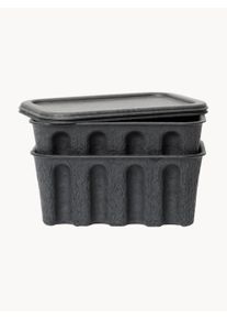 ferm LIVING Opbevaringsbokse Pulp i papirmasse, Ø 18 cm, sæt af 2 Grå Træ B 28 x D 18 cm