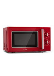 Klarstein Caroline, mikrohullámú sütő, 20 l, 700/1000 W, Ø 25.5 cm, QuickSelect, retró, piros