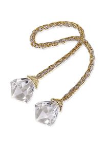 accentra, Kettenanhänger, Bicolor-Kordel mit Diamant-Anhänger, VE 10/50/500 Ohne EAN- immer 10 Stück im Polybeutel