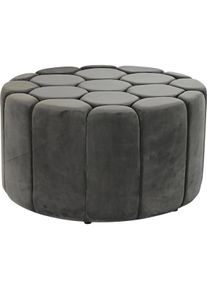 DKD Home Decor, Fussstütze, Footrest Grey 30 % Polyester (85 x 85 x 48 cm) (85 x 85 x 48 cm)