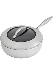 Scanpan Schmorpfanne mit Deckel, tief-CTX, 26 cm, Stahl, Schwarz, 2-Einheiten, Pfanne + Kochtopf, Schwarz