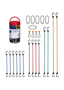 Relaxdays, Spanngurt + Ladungssicherung, 24x Spanngummi