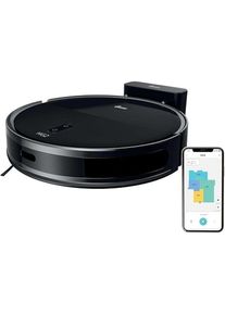 Hoover Aspirateur robot laveur ultra-mince, navigation laser, nettoyage sous meubles, autonomie 160 min, Staubsauger Roboter, Schwarz