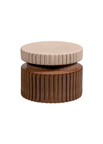 Tchibo - Woood Beistelltisch »Geer« - 48x48x38cm - braun - Keramik