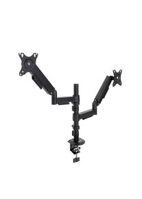 Soporte de Escritorio TOOQ Doble Inclinable y Giratorio 17" a 32" Negro