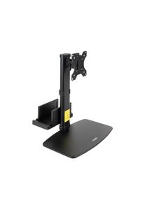 Soporte de Escritorio TOOQ Inclinable y Giratorio 17" a 27" con Soporte para Mini PC Negro