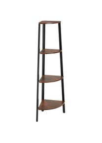 TecTake Estantería bridge 34 x 34 x 125 cm Madera industrial oscura, rústica - 404773