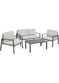 TecTake Conjunto de muebles con mesa Gotemburgo gris claro - 405526