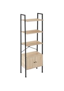 TecTake Estantería Brentwood 57,5x34x173cm - madera industrial clara, roble Sonoma - 404707