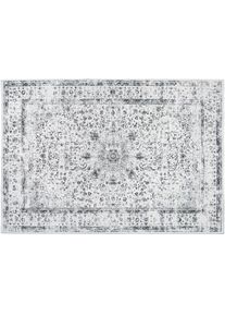 TecTake Alfombra de diseño vintage ALIYA, pelo corto 160 x 230 cm gris - 405549