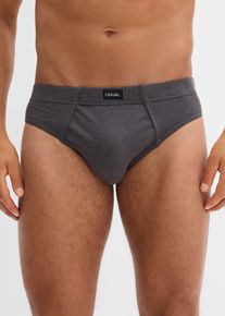 bonprix Slip con algodón (5 unidades), gris, 7 (XL)