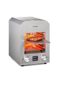 Klarstein Hannibal, vysokoteplotný gril, 2200 W, 850 °C, interiérový, nehrdzavejúca oceľ, strieborný