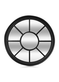 Casa Chic Leeds N&aacute;stenn&eacute; zrkadlo s okr&uacute;hlym r&aacute;mom z prav&eacute;ho dreva &Oslash; 90 cm