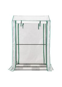 Helloshop26 - Serra da giardino per balcone interno ed esterno 100 cm x 81 cm x 150 cm serra portatile con struttura in acciaio 20_0005941