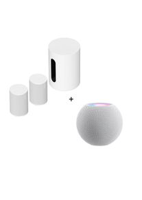 SONOS Uitbreidingsset - Sub Mini + Era 100 - 2 Pack + Apple HomePod Mini - Wit