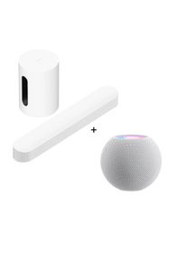 SONOS Entertainmentset - Beam + Sub Mini + Apple HomePod Mini - Wit