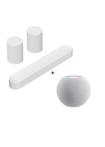SONOS Surroundset - Beam Gen 2 + Era 100 - 2 Pack + Apple HomePod Mini - Wit