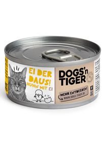 12x70g Filete de pollo y huevo Dogs'n Tiger Cat Filet comida húmeda para gatos