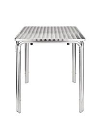 Mesa quadrada empilh&aacute;vel em a&ccedil;o inoxid&aacute;vel de 600mm. Bolero CG837