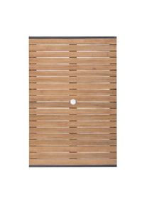 Mesa retangular 120x80cm em a&ccedil;o e madeira de ac&aacute;cia Bolero DS153