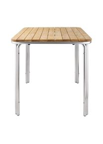 Mesa Bolero Quadrada de Madeira de Freixo 4 Pernas 70Cm