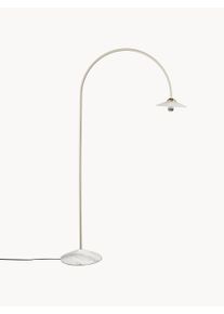 Valerie Objects Handmade Arc Lamp Moou with Marble Base White Metal, Marble H 172 cm