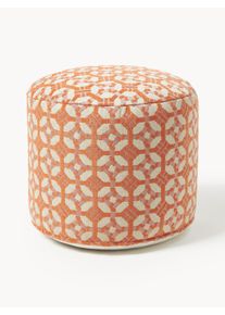 Palais Handmade Pouf Coco Orange Synthetic fibre Ø 50 x H 40 cm